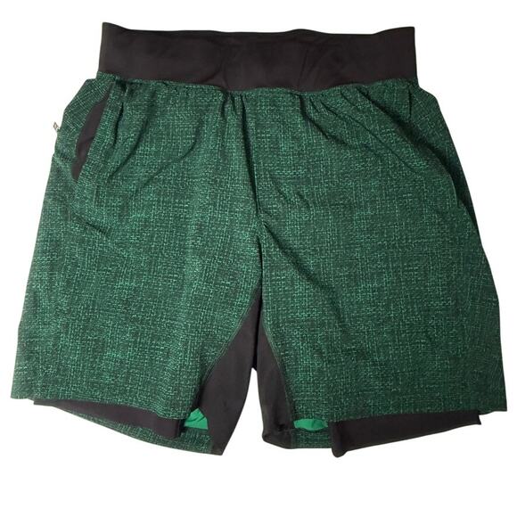 Lululemon T.H.E. Shorts Men’s 9" Lined Wire Weave Classic Green Defender Small - Picture 1 of 9